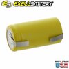Exell Battery C Size 1.2V 3000mAh NiCD Rechargeable Battery with Tabs EBC-335-1